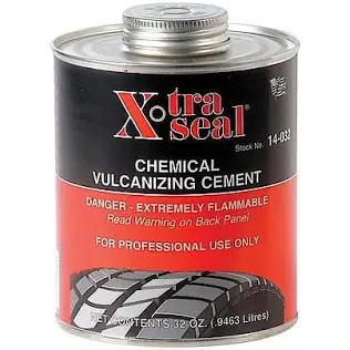 1 quart XtraSeal Brand 32 oz. (945ml) Vulcanizing Cement, Flammable - Brush in Top